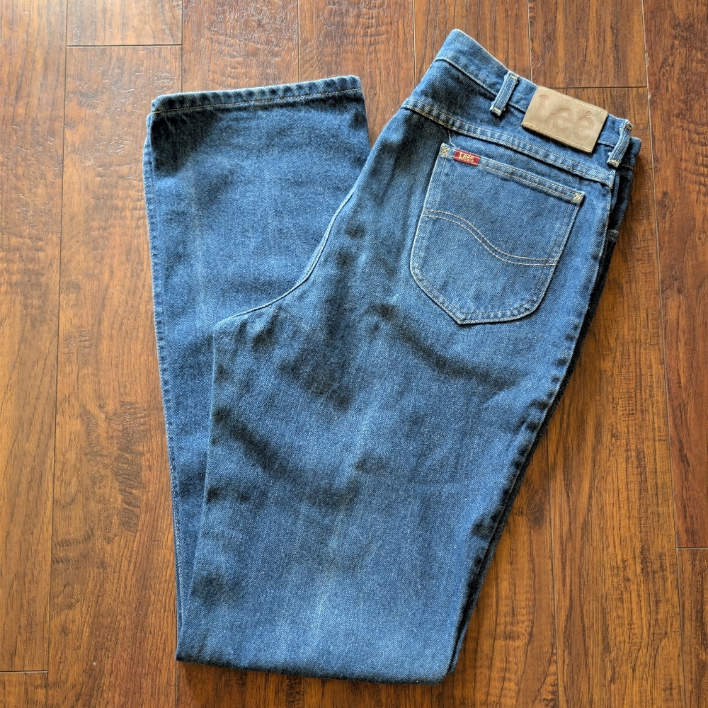 Vintage Lee Made in USA 100% Cotton Jeans  Size 38 X 35